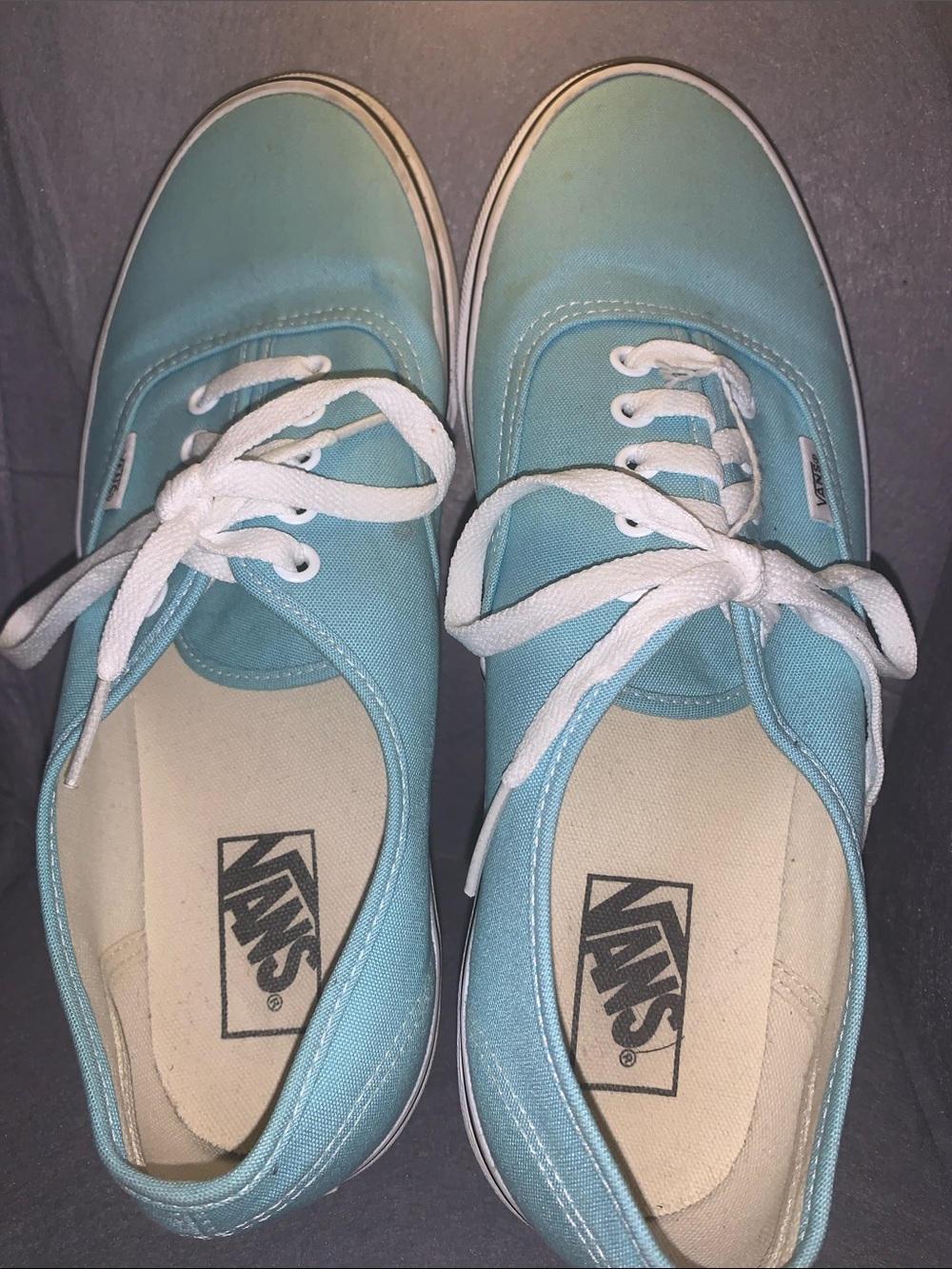 Vans Low-Top Sneakers in Aqua Blue with White Laces